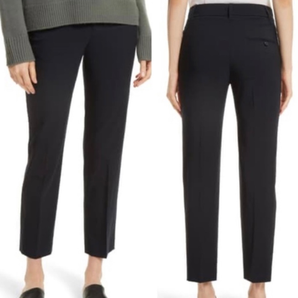 Vince Tapered Wool Trouser in Navy Size 0